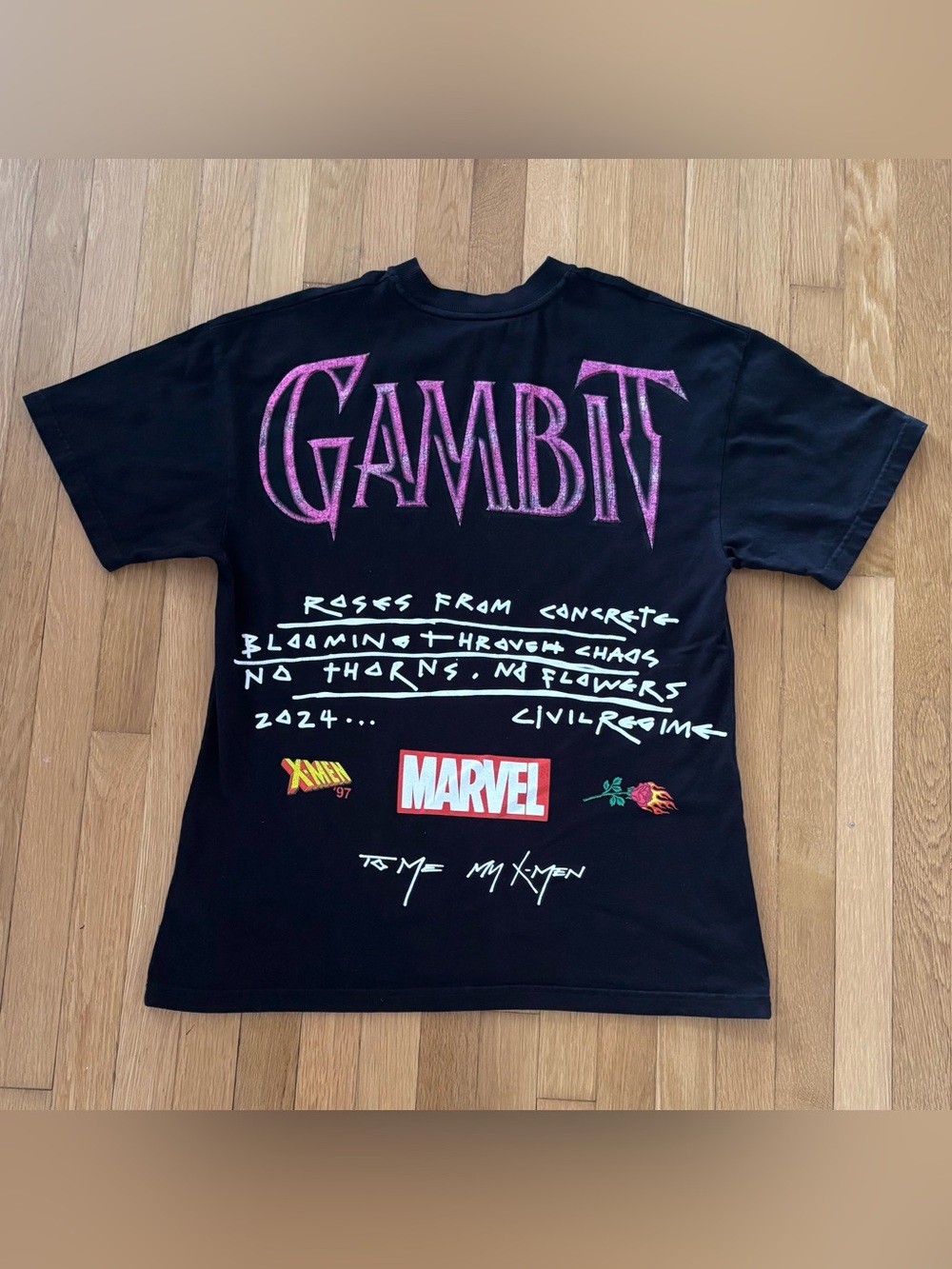 Civil Regime X-Men Gambit Graphic T Shirt Mens Small Marvel All Over Print AOP